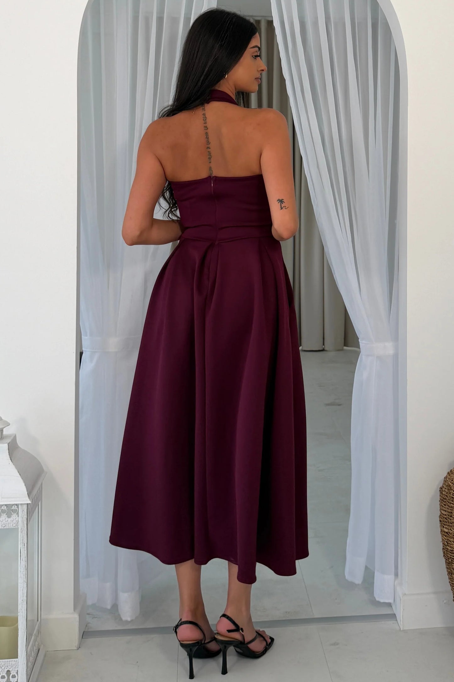 Briar Halterneck Pleated skirt Dress