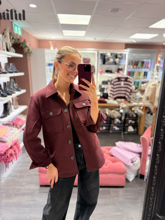 Bondy Shirt Jacket Plum
