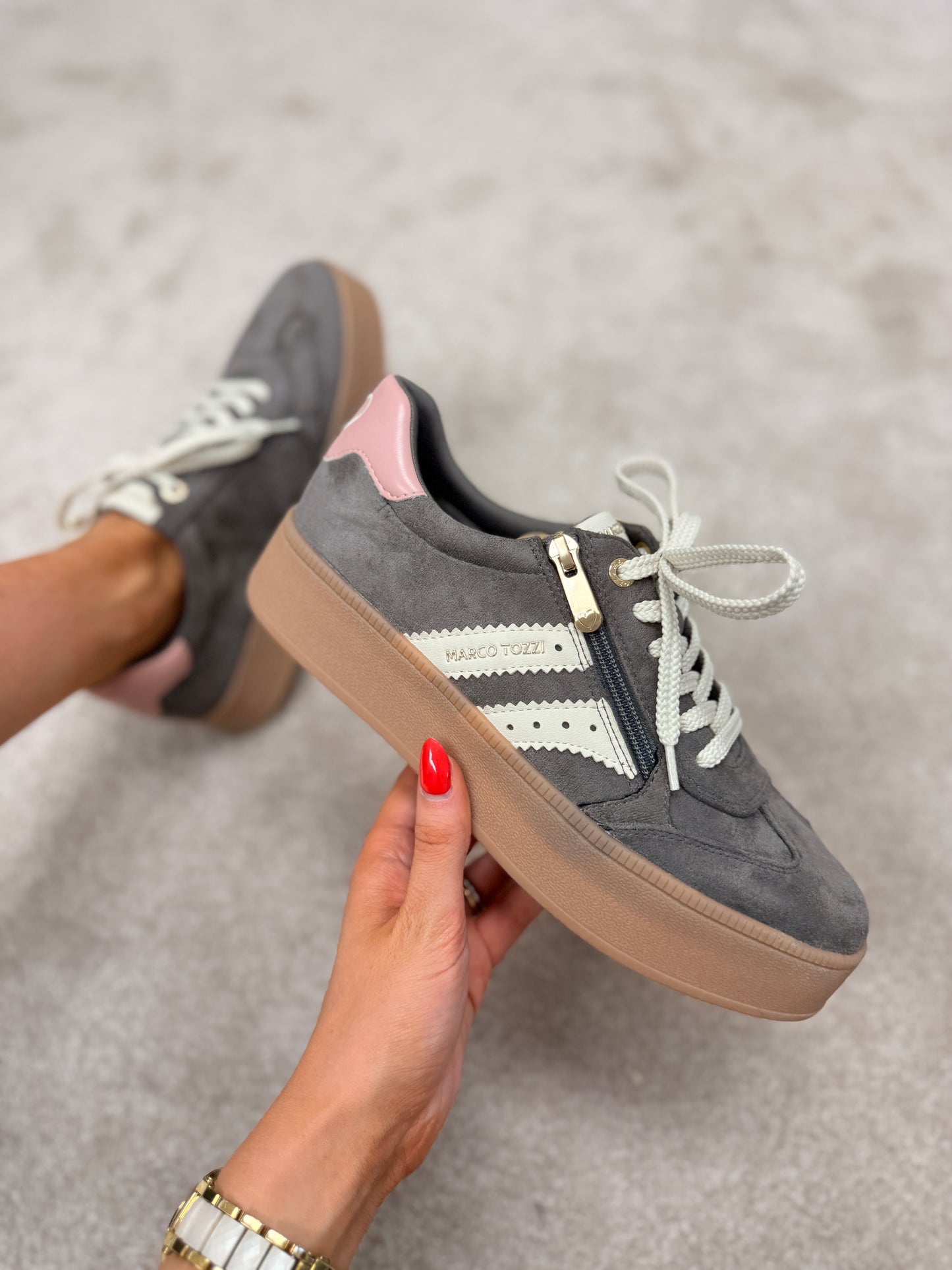 Dark Grey Comb Trainers