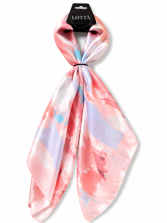 LOTTA Baby pink and blue neck scarf 