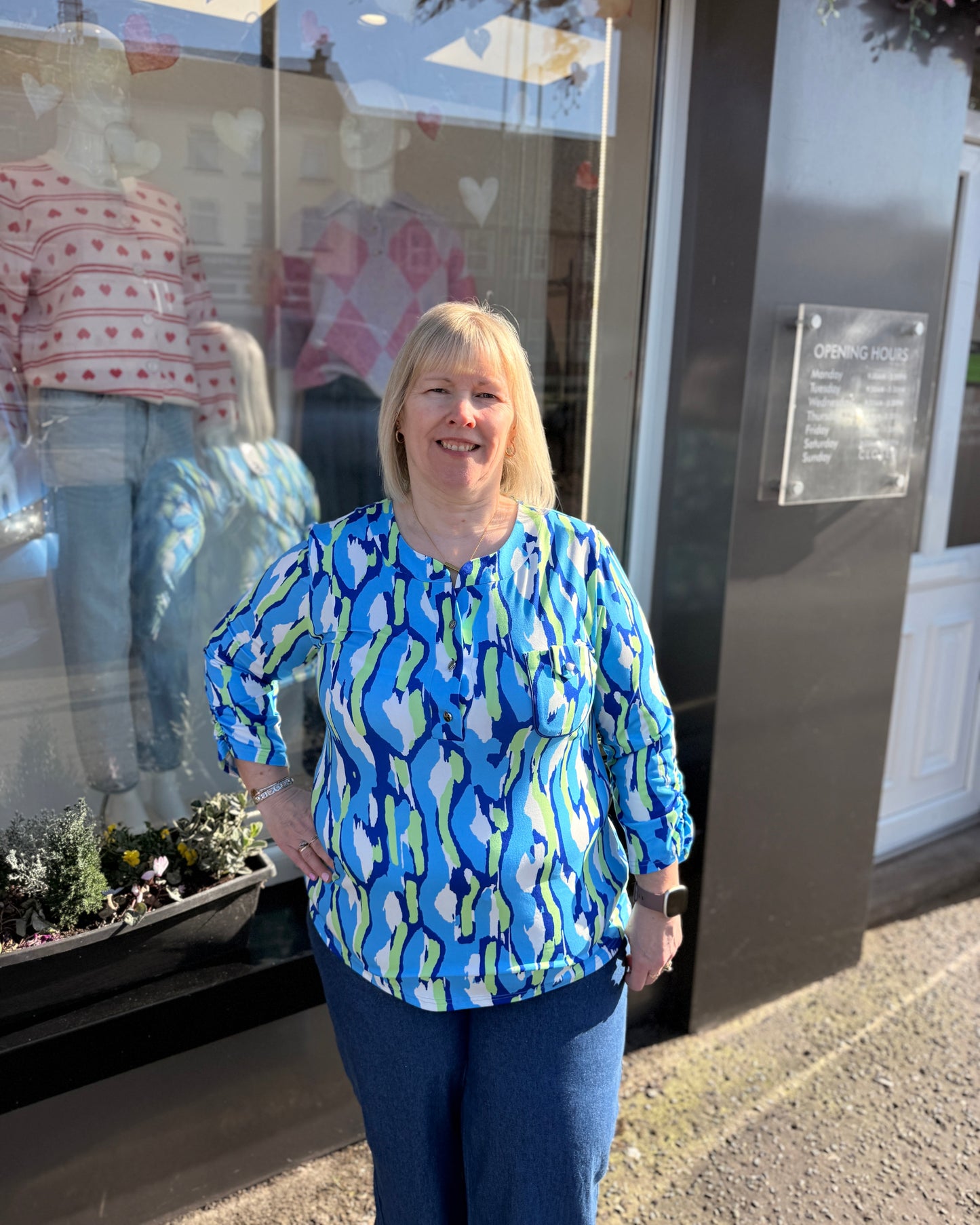 YEW 2531 Blue Green Top