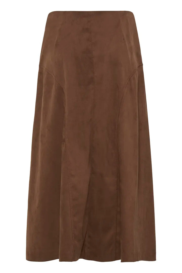 Rosetta Suede Midi Skirt