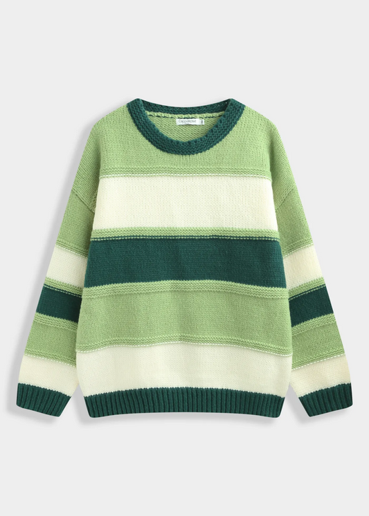 Lola Stripe Jumper Green/Cream