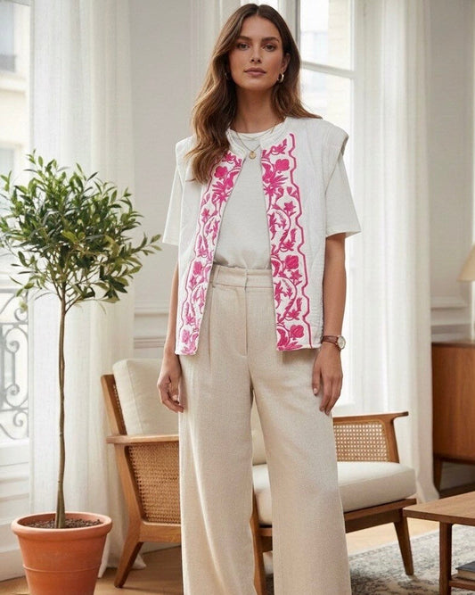 Quilted Vest Pink