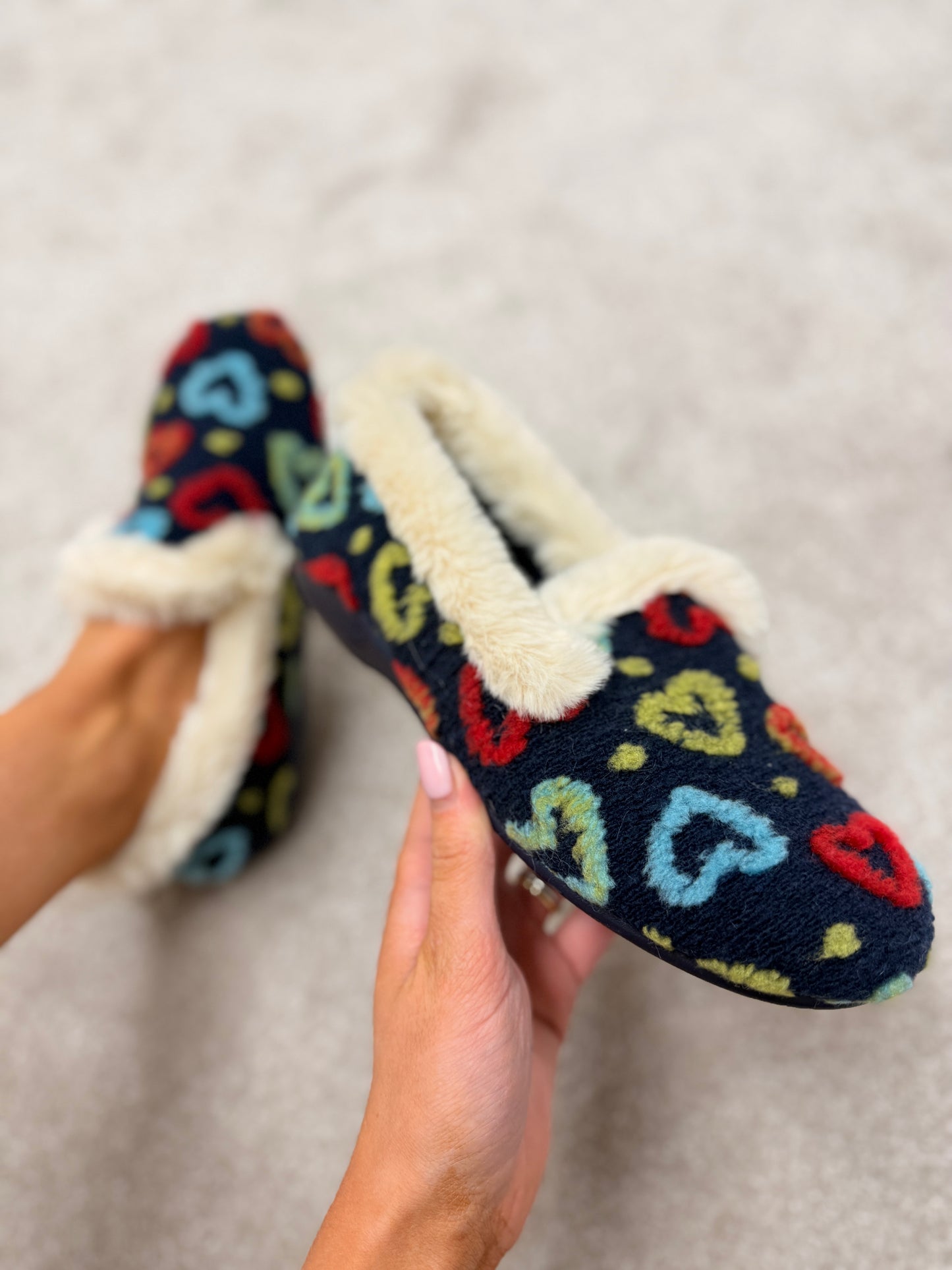 Truffle Navy Slippers