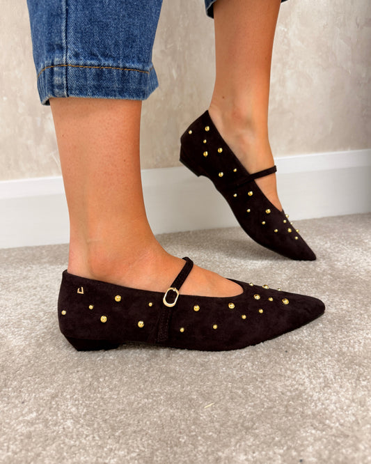 Picture window choco pop ballet flats