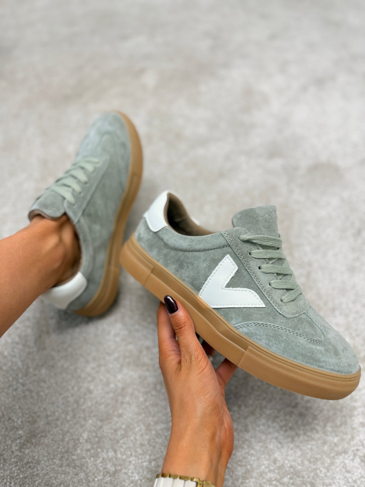 Ninety Calming Green Trainers