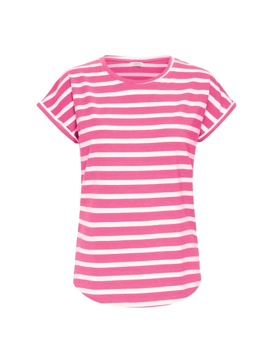 Pamila O Neck T shirt Hot Pink
