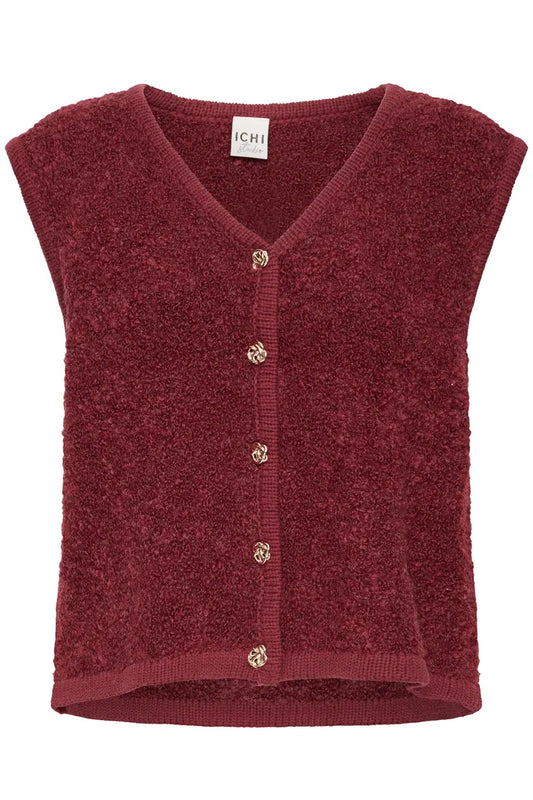 Blarisa teddy waistcoat maroon