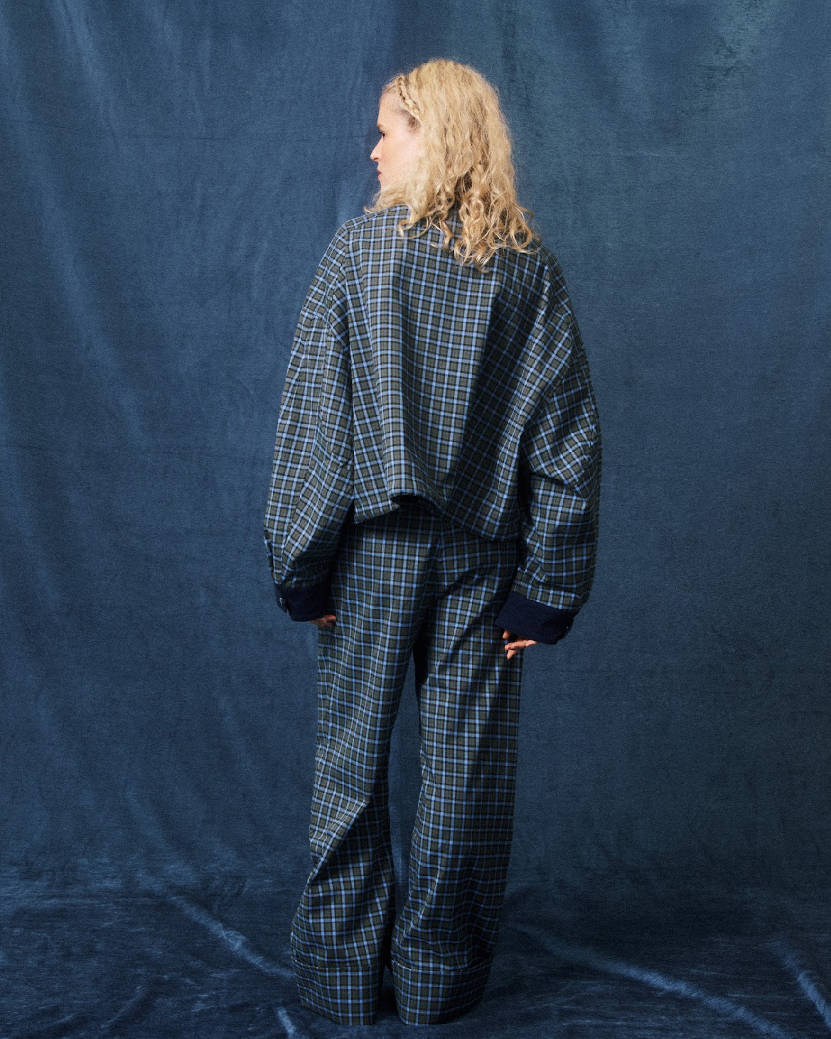 Gingham Navy Jacket