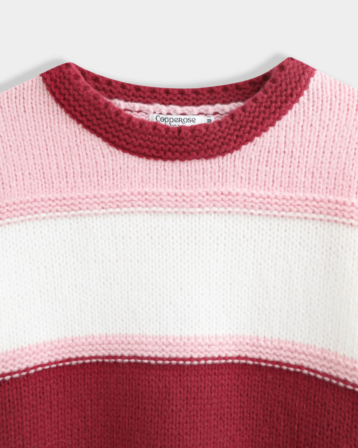 Lola Stripe Jumper Burgundy/Pink