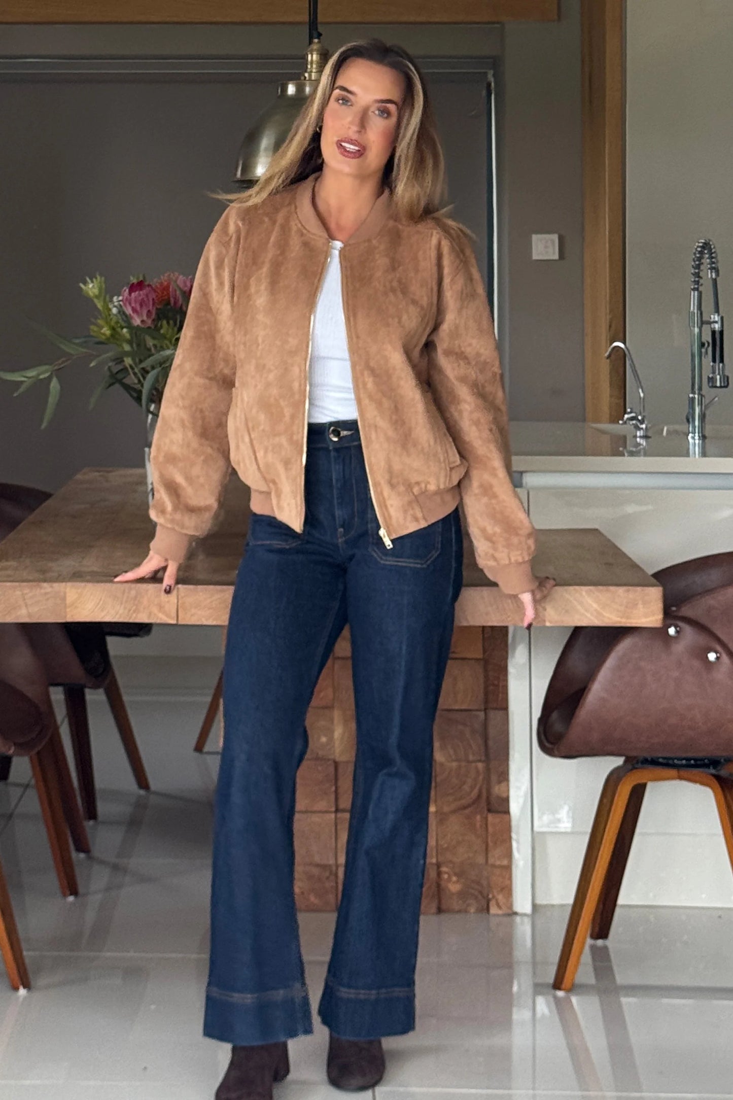 Arwen Suedette Classic Bomber