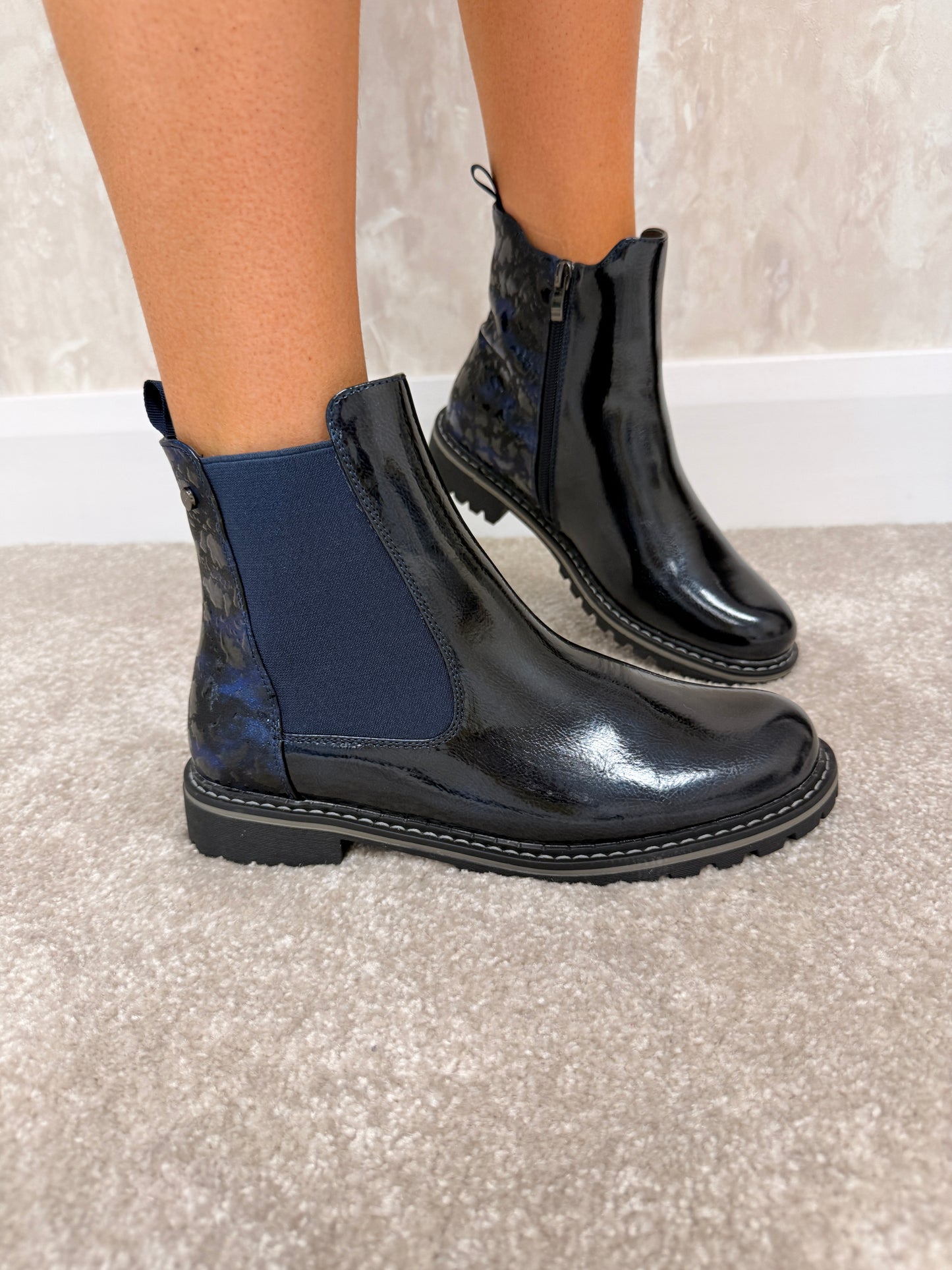 Lunar Bessy Ankle Boot Navy
