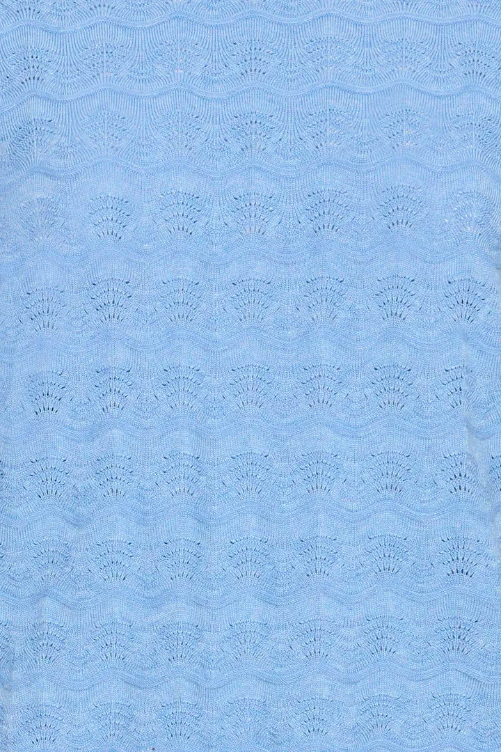 Morla Pointelle T Shirt Blue