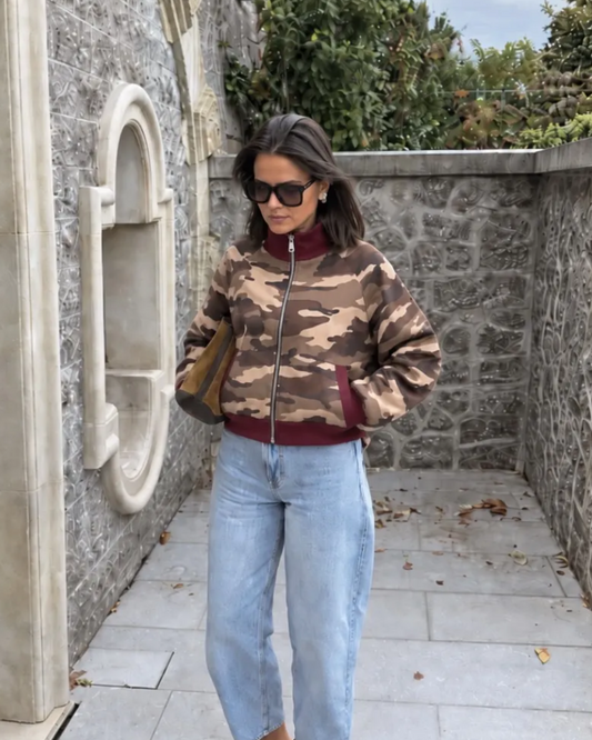 Camo burgundy jacket