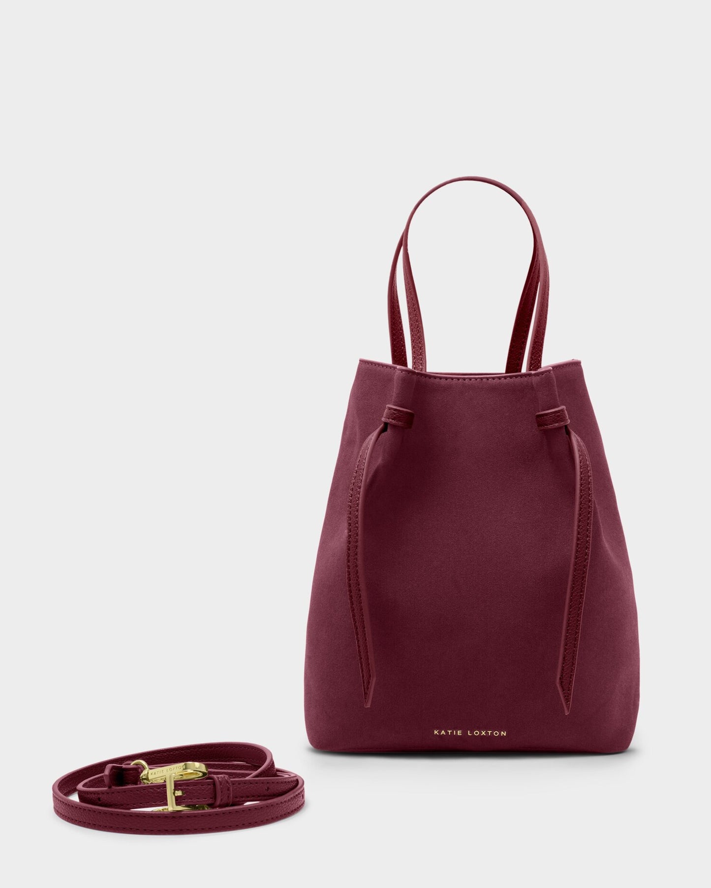 KLB4250 Celina Suedette Bucket Bag Cherry