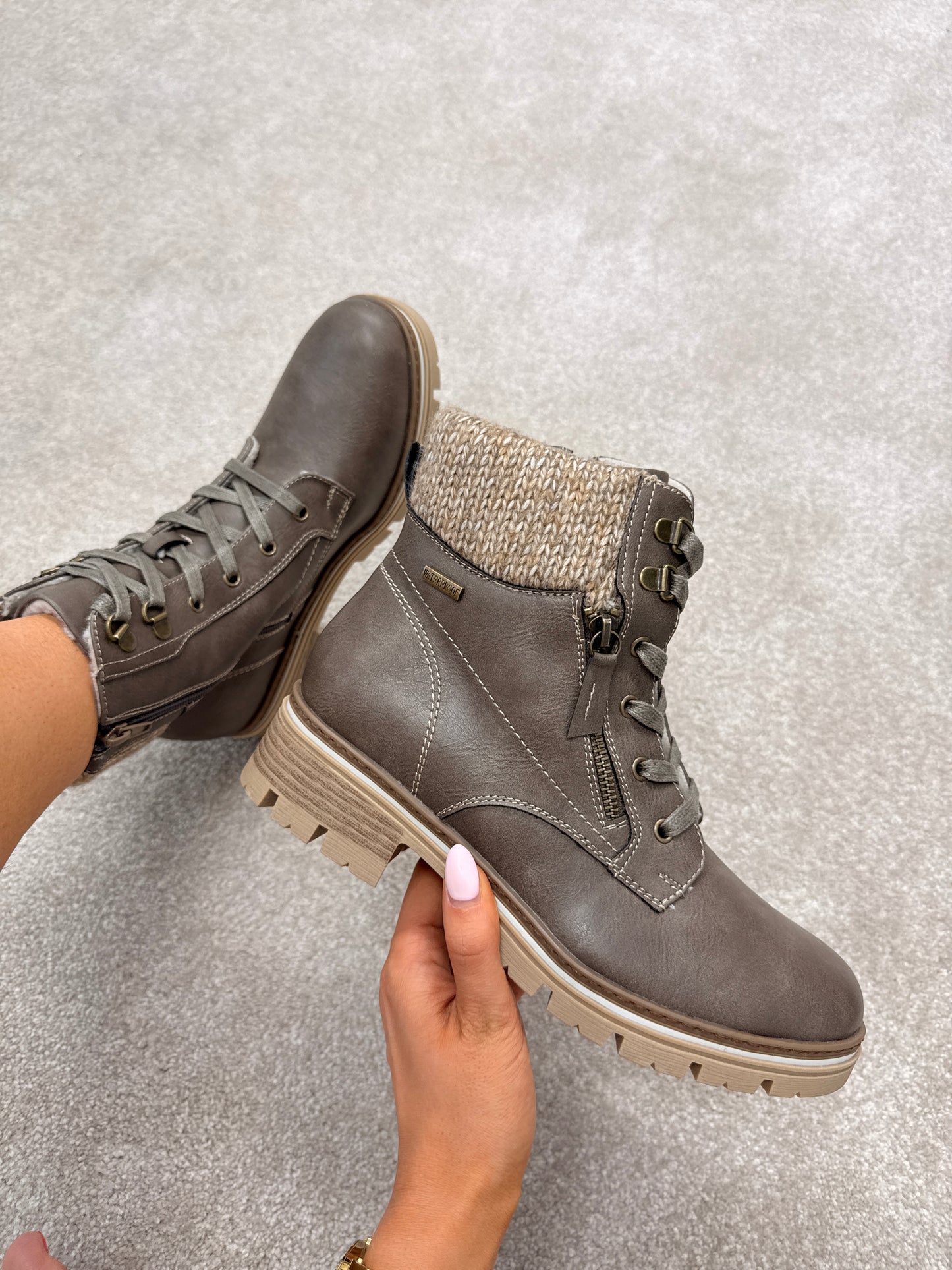 Chantelle taupe waterproof boot
