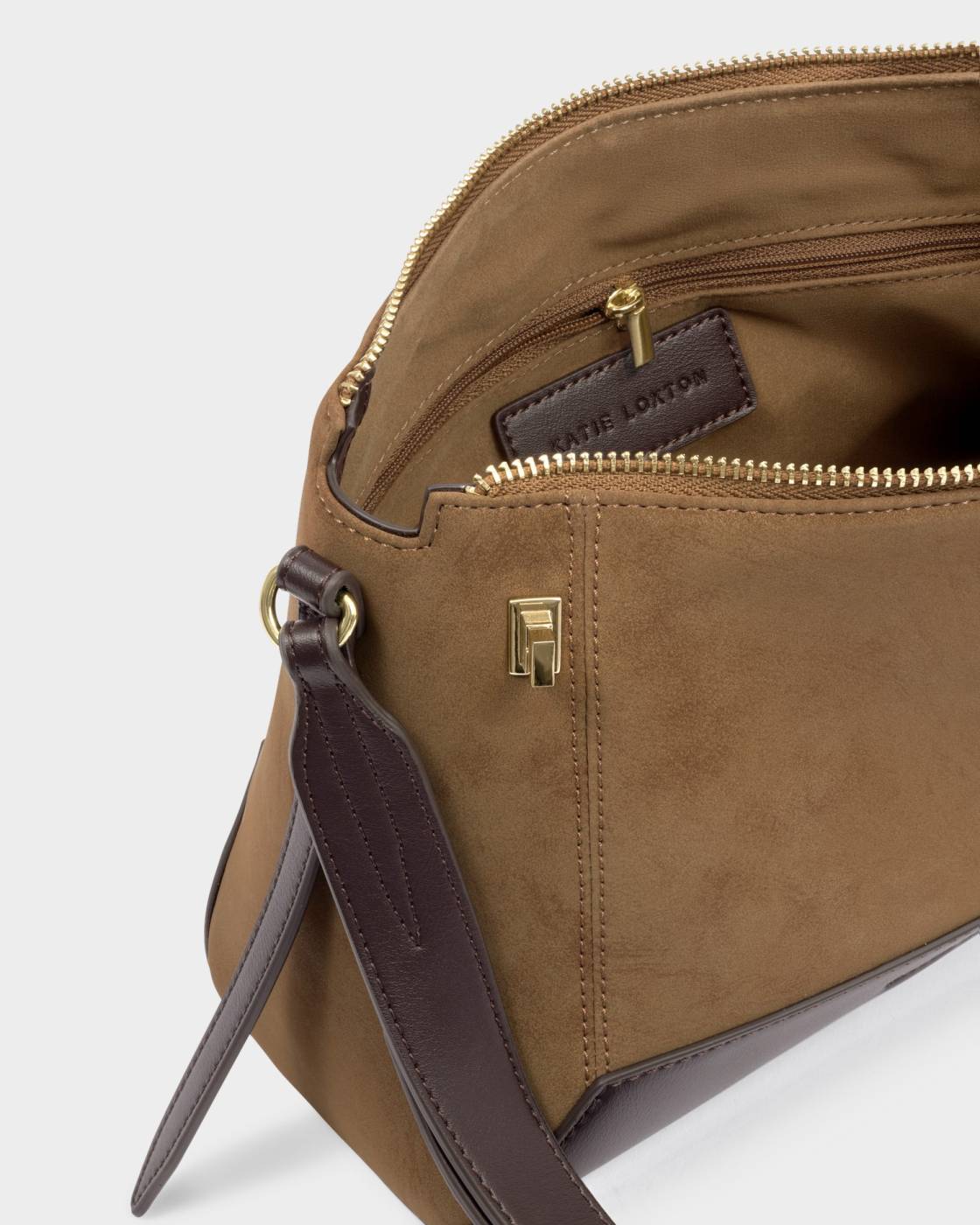 Charlbury suedette crossbody bag caramel