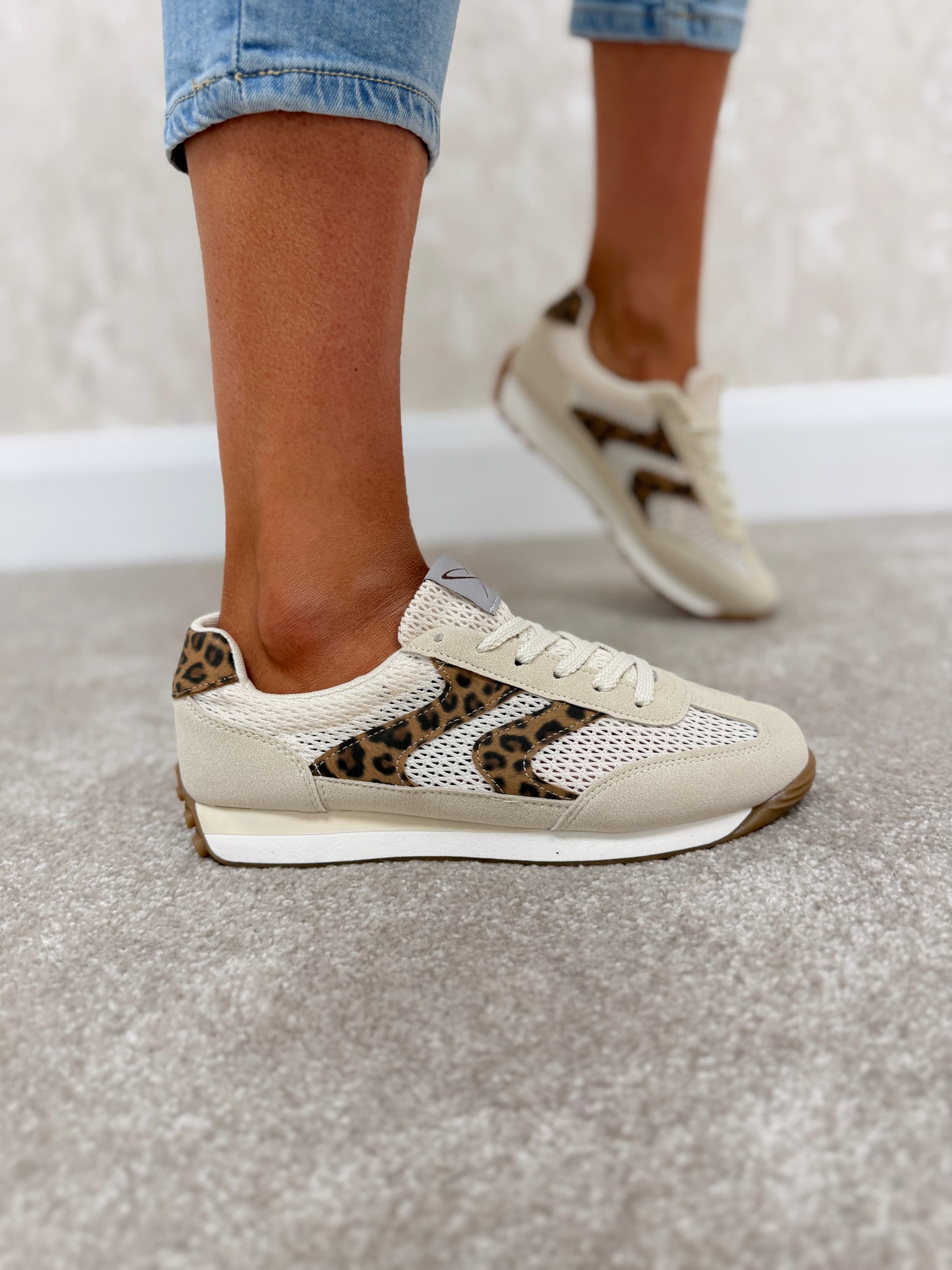 Lunar Ocelot Yaz Leopard Cream Trainer