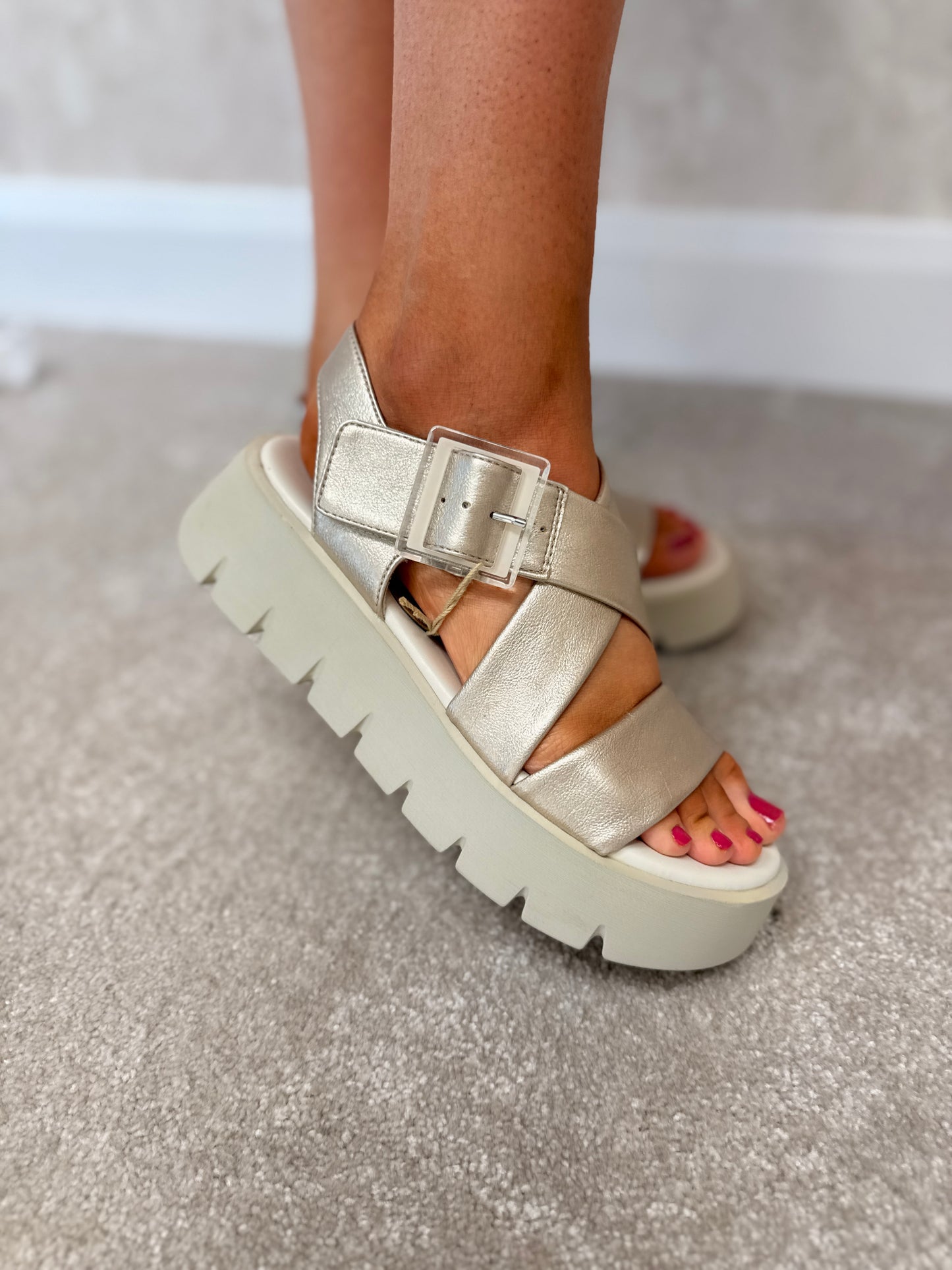 Platinum Comb Sandals