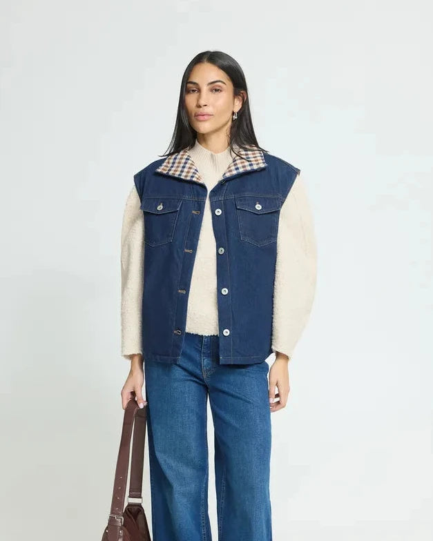 Hiramo Denim Waistcoat