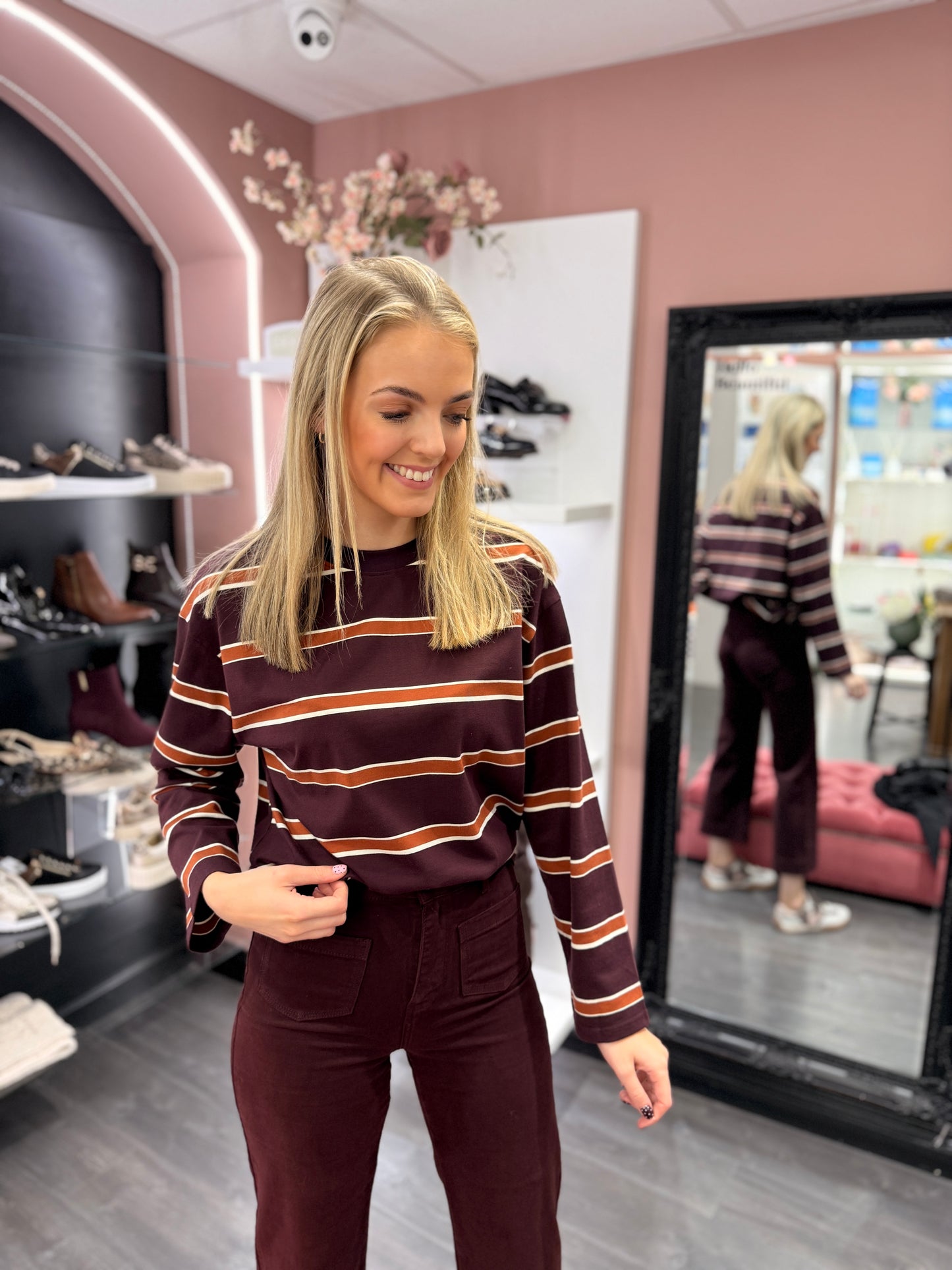 Maroon Stripe Jumper