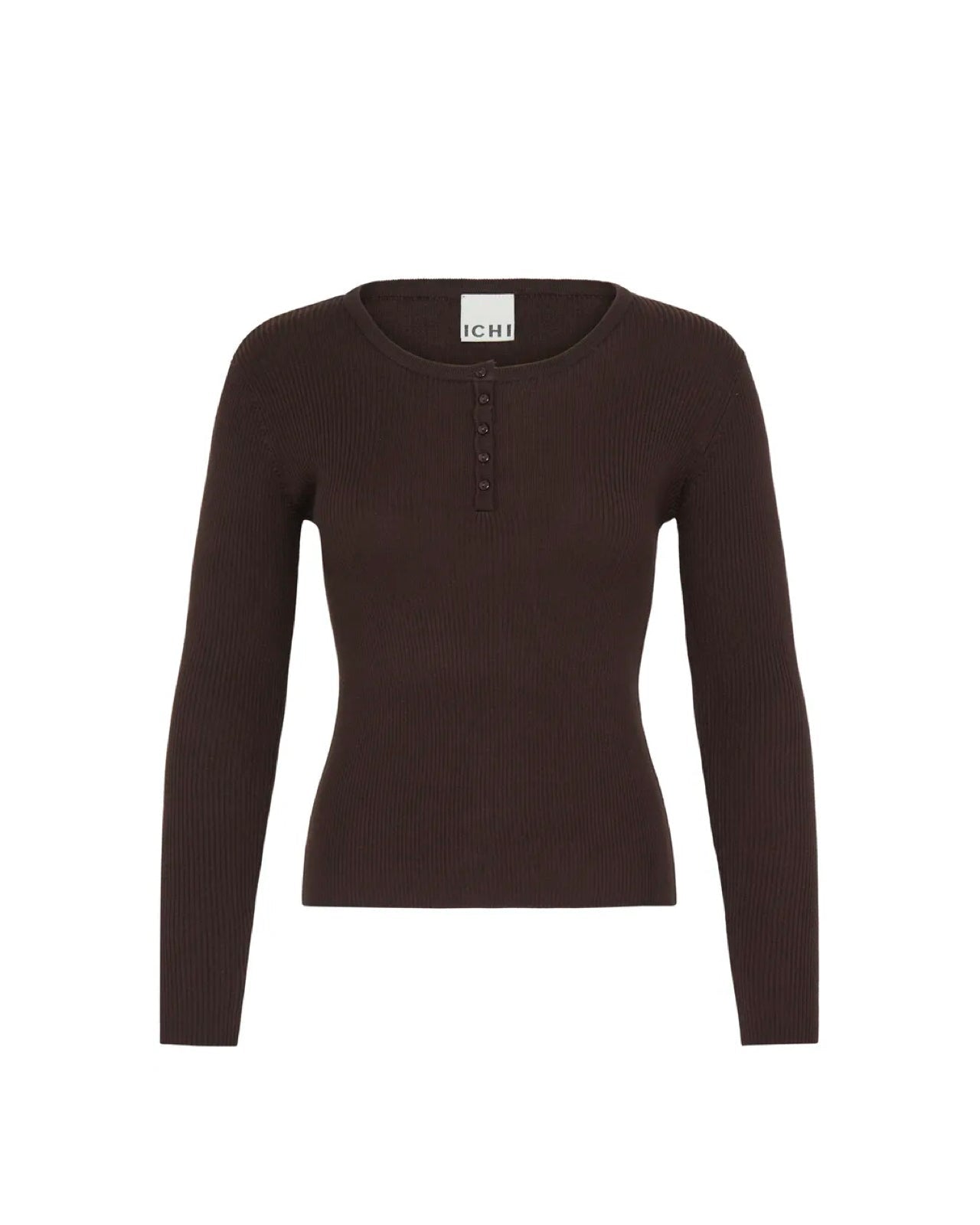 Luls Ribbed Top Brown