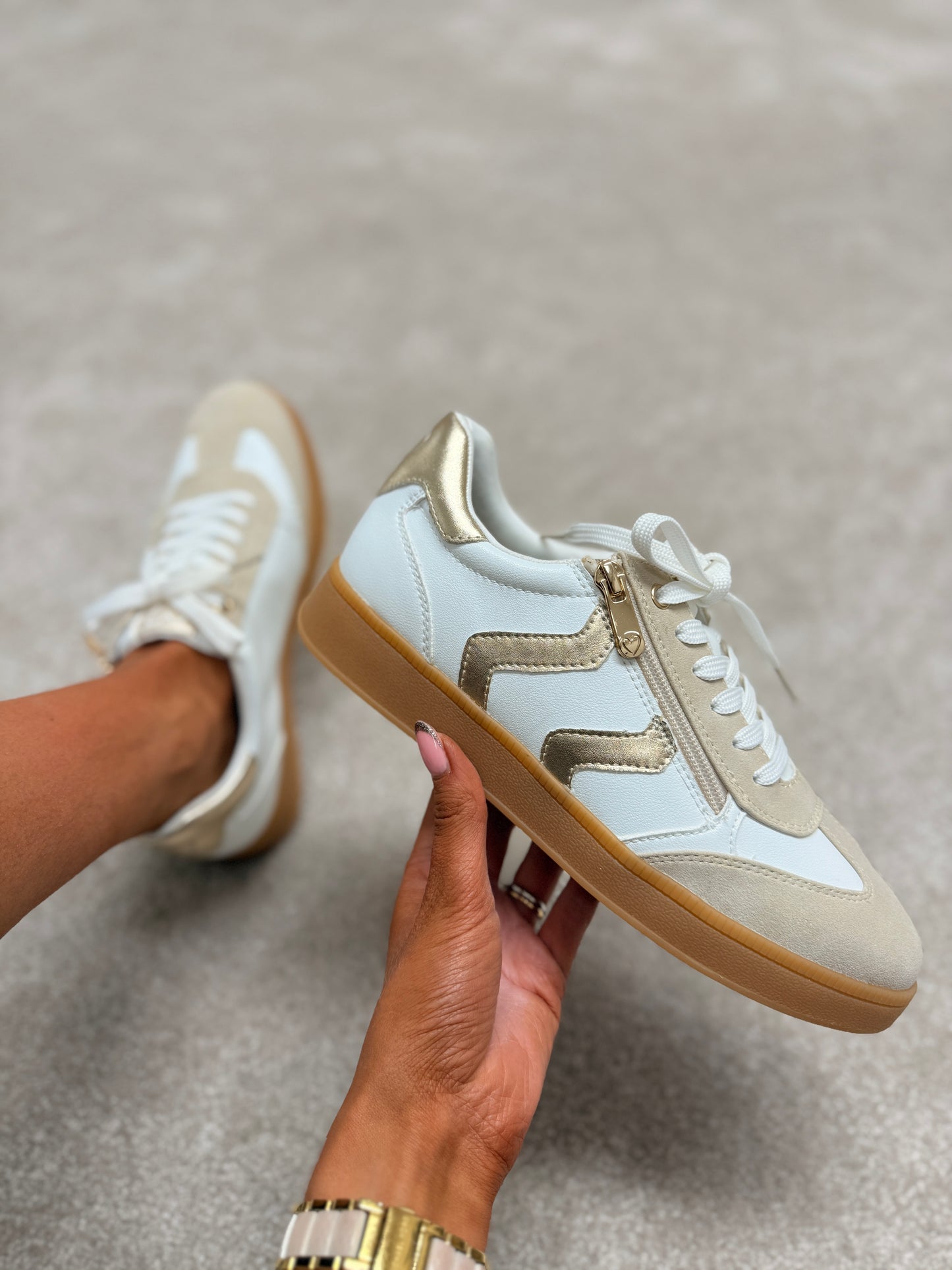 White Gold Trainers