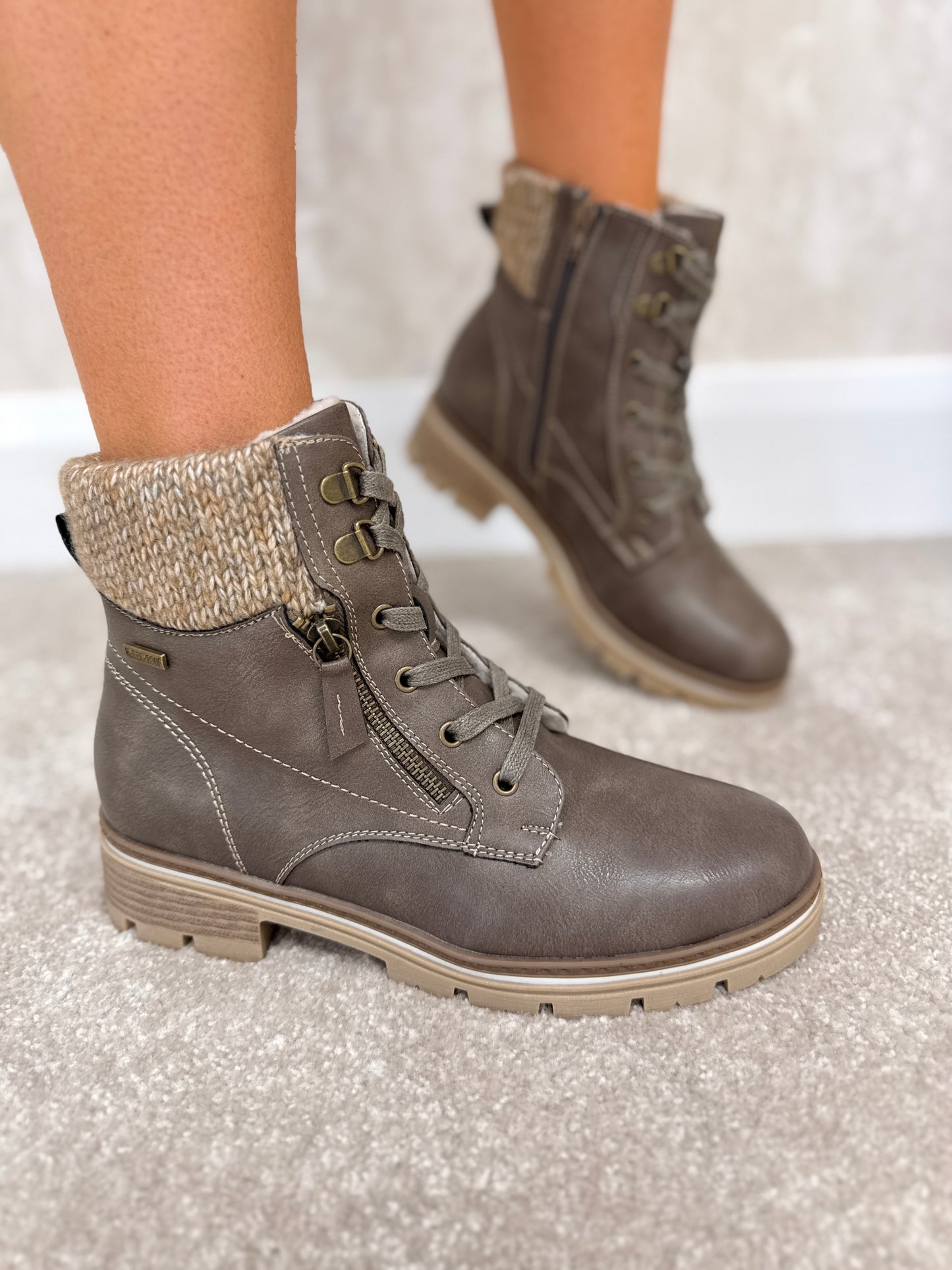 Chantelle taupe waterproof boot