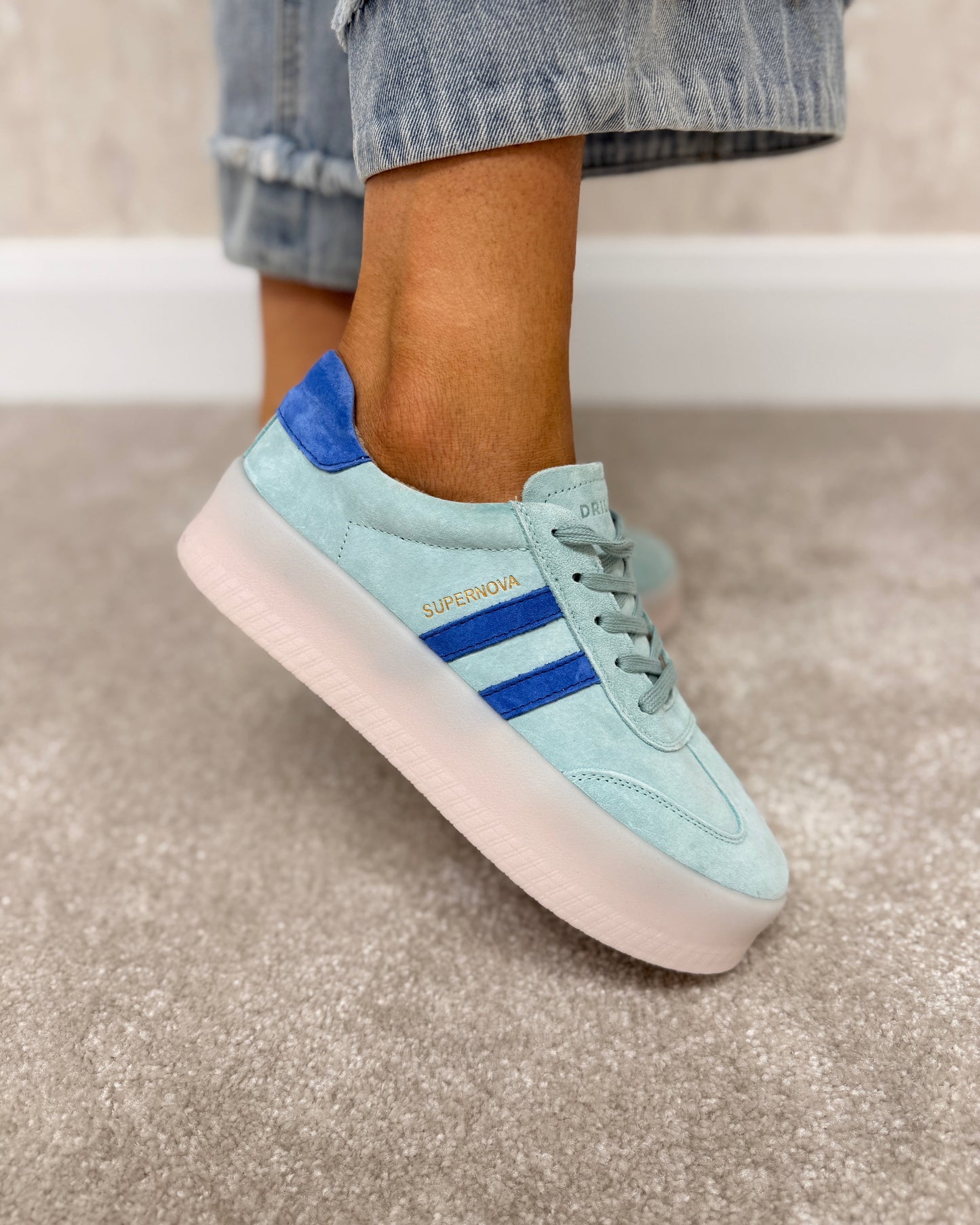 Forty Three Mint Blue Trainers