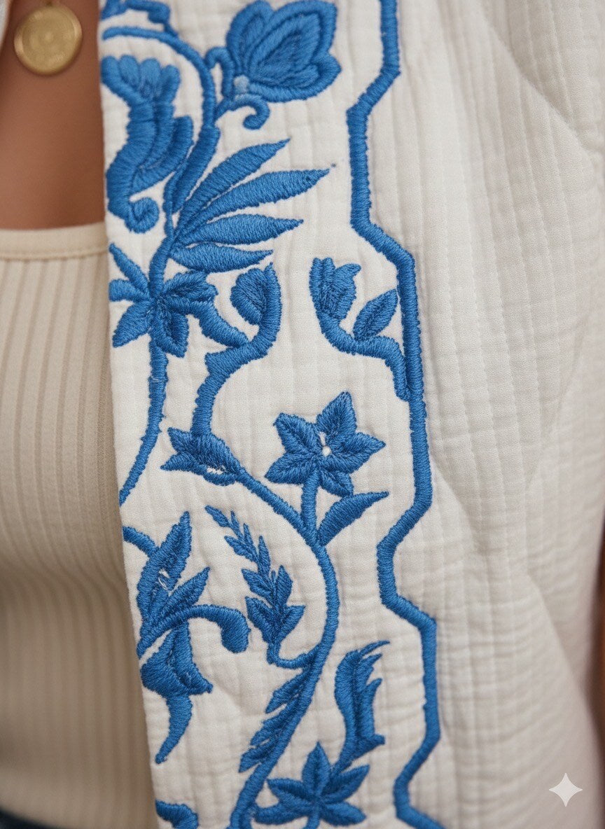 Quilted Vest Blue