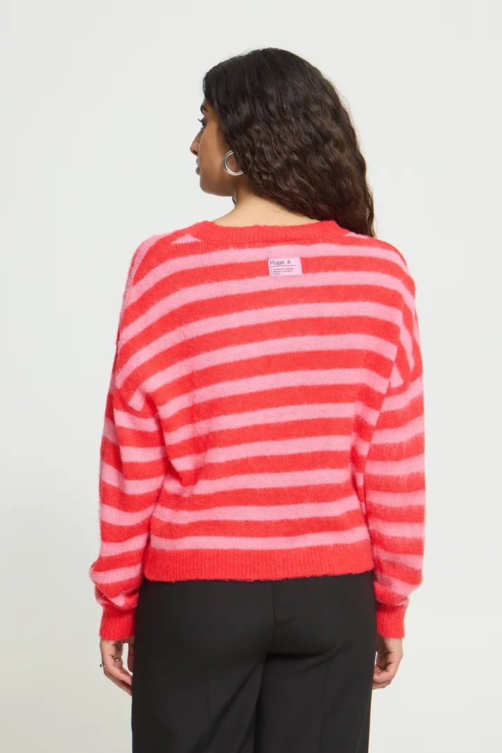 Blush cardigan pink/red