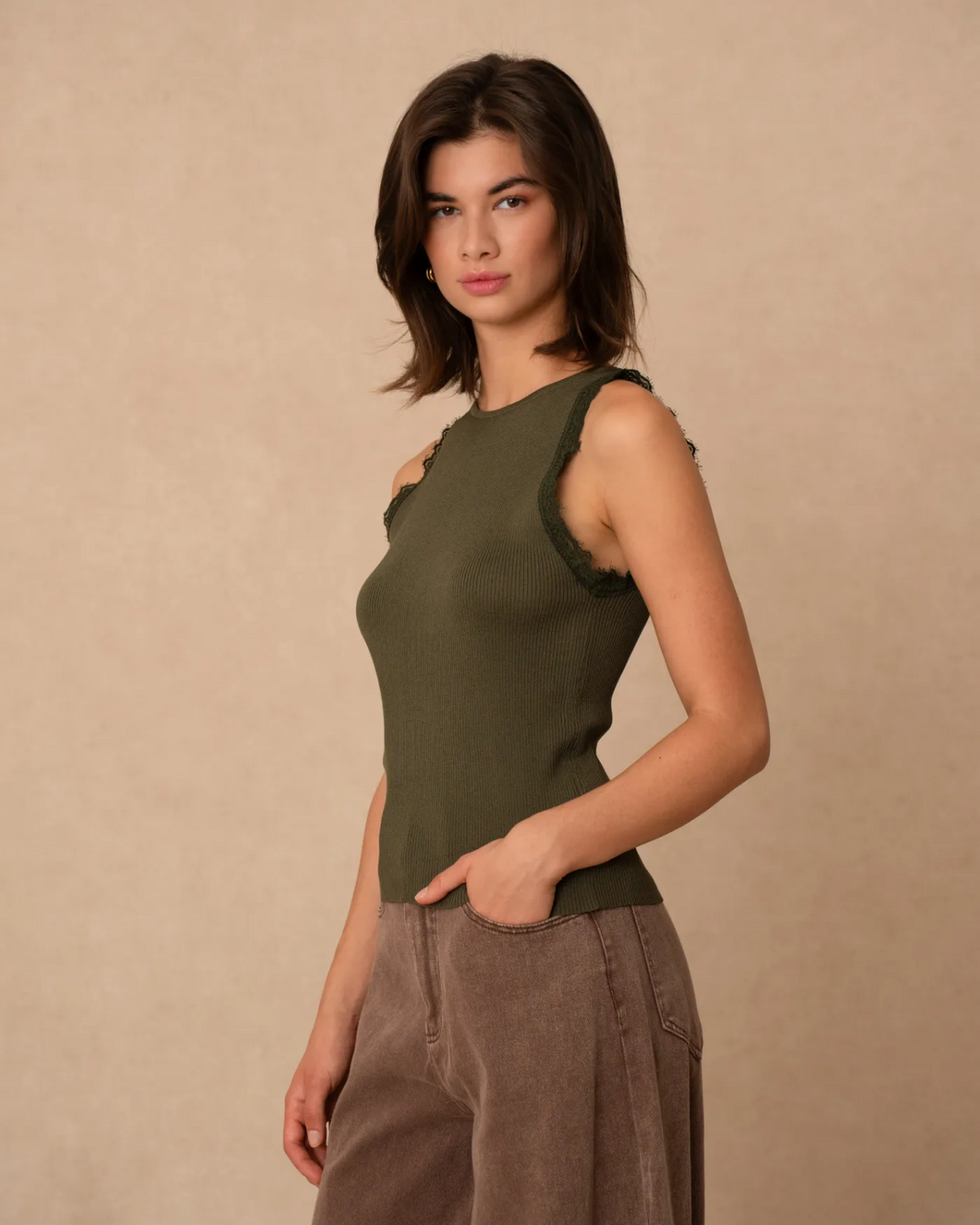 Green Lace Vest