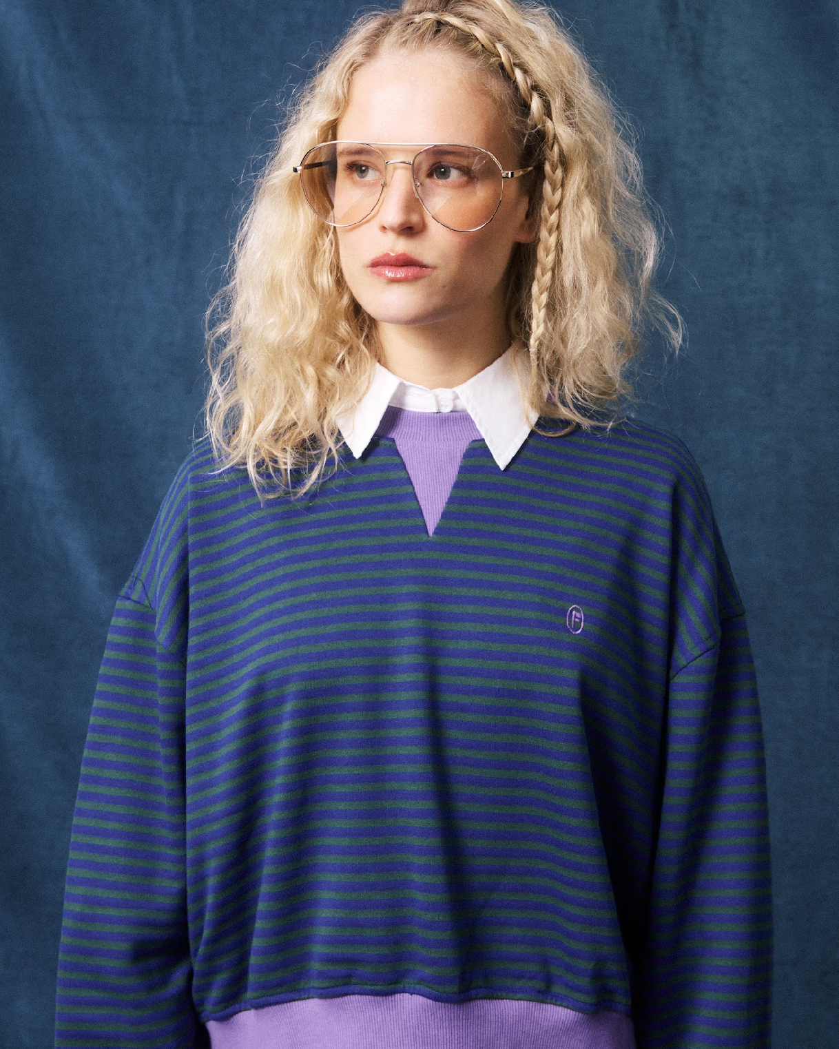 Blue Electric Stripe Sweatshirt