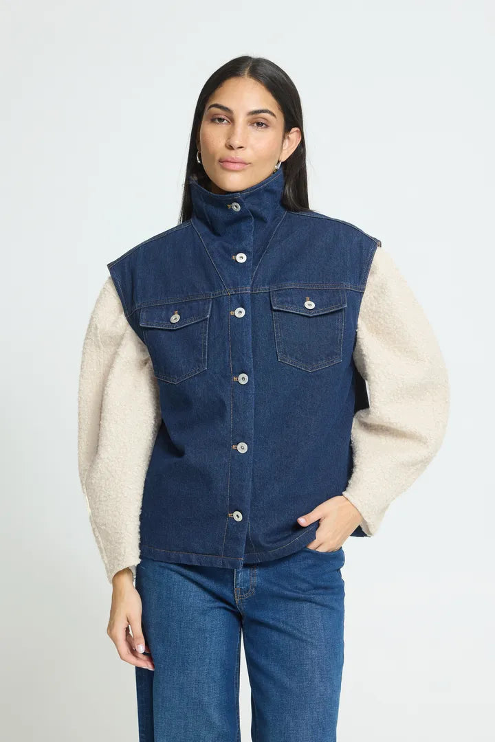 Hiramo Denim Waistcoat