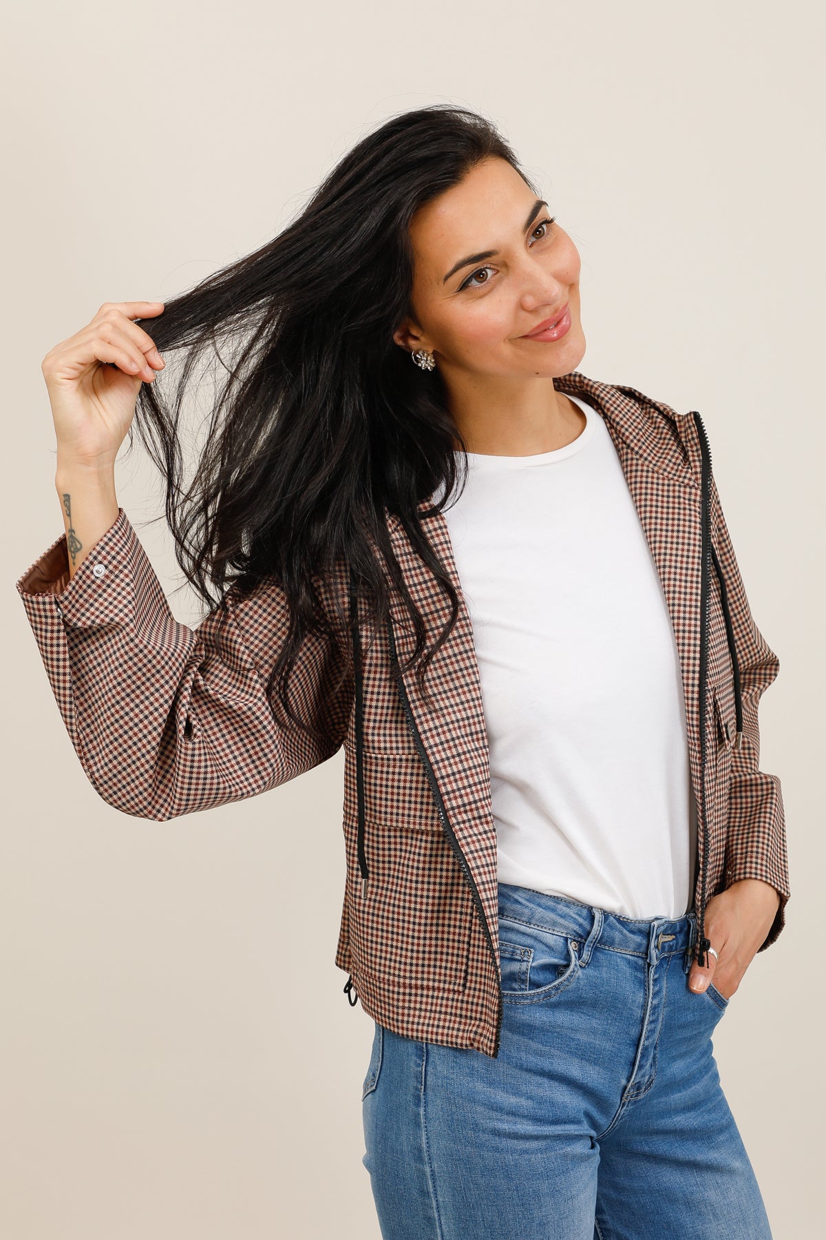 Caramel check jacket
