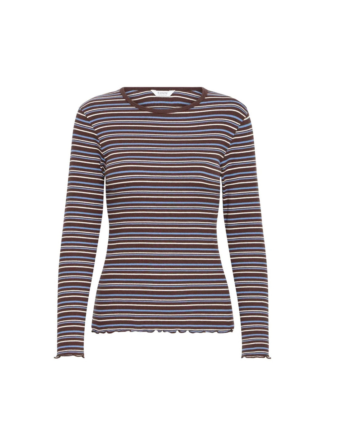 Tone Stripe Top Brown/Blue