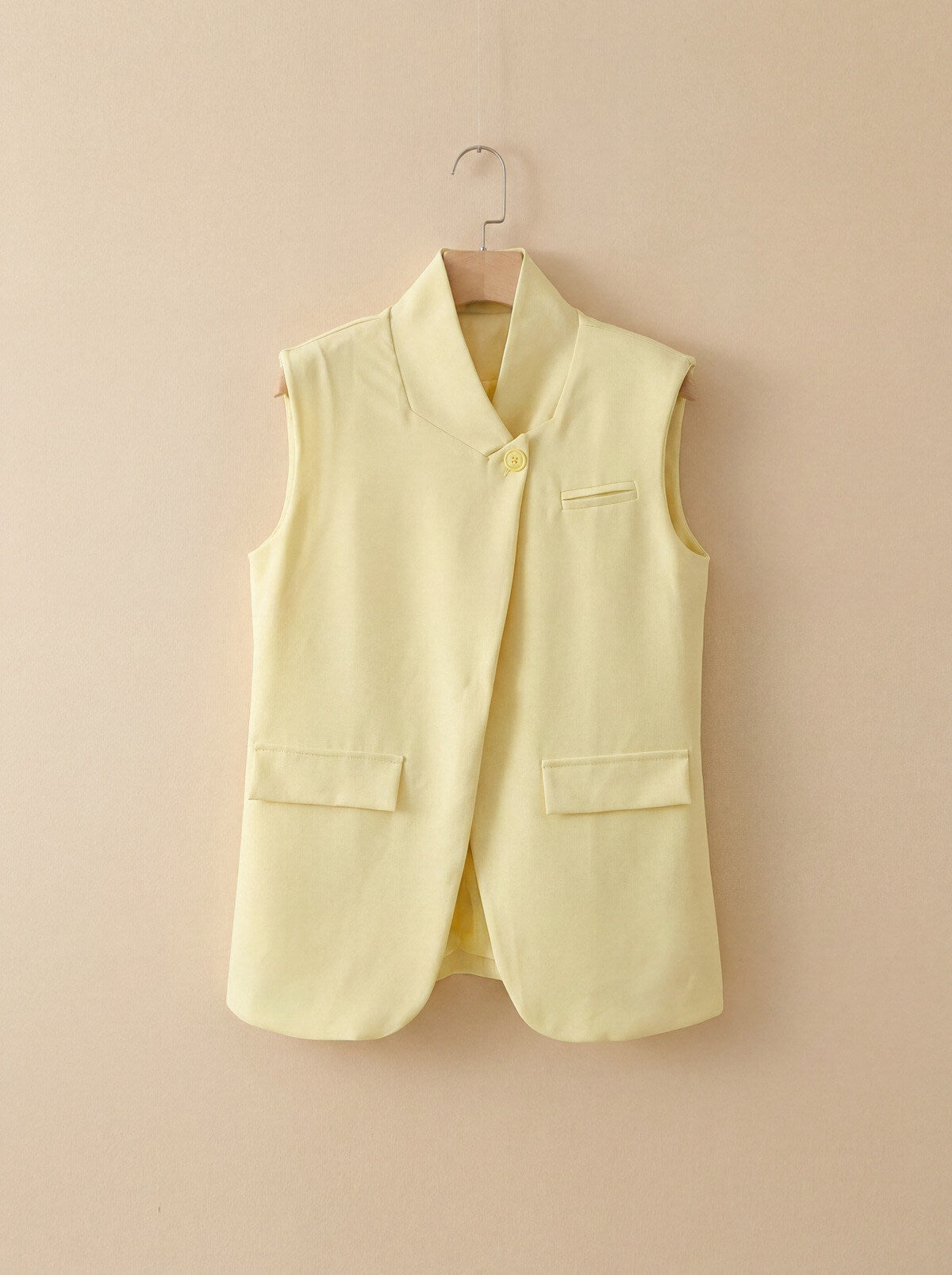 Sleeveless Waistcoat Yellow