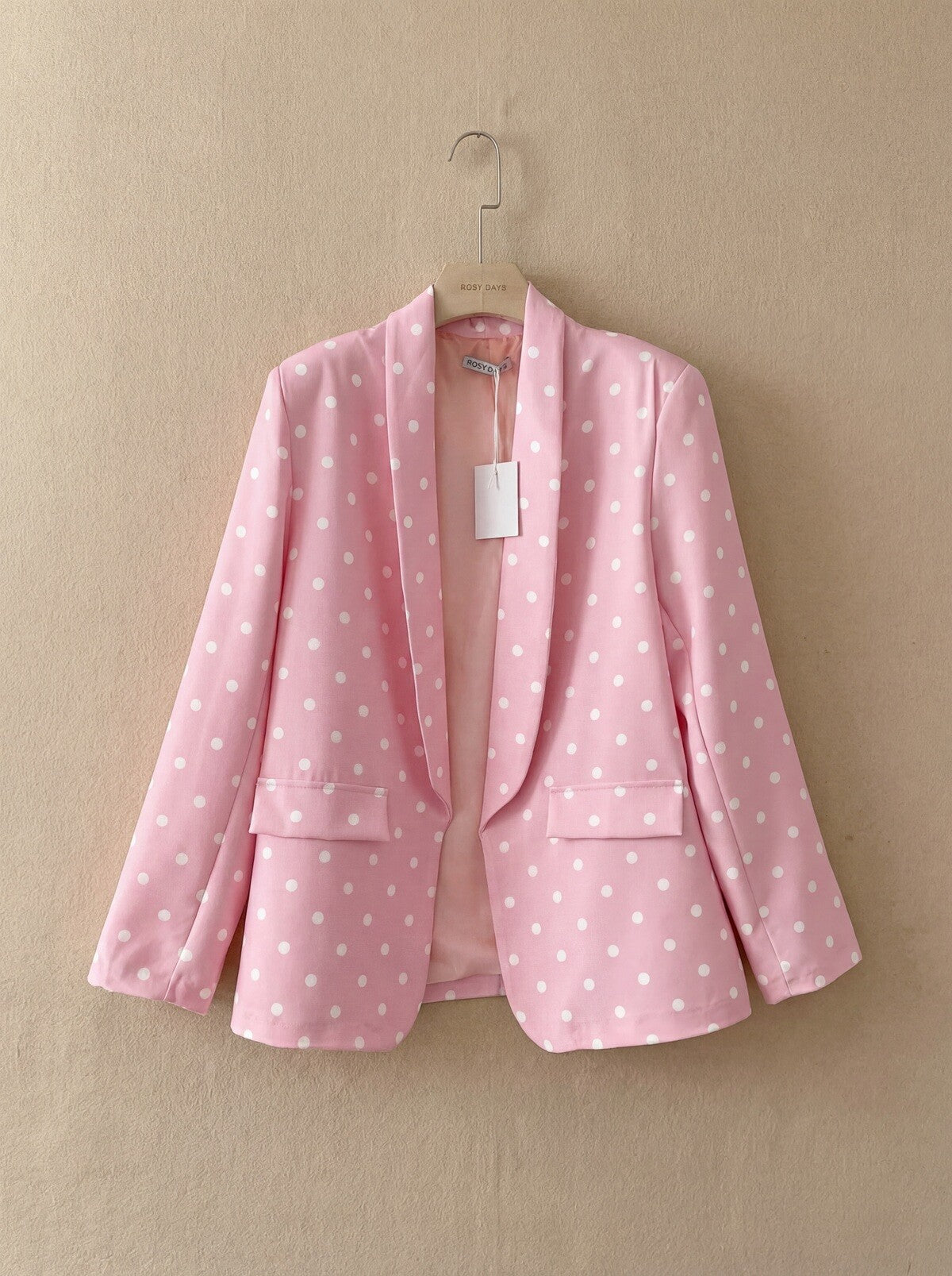 Pink Polka Dot Blazer