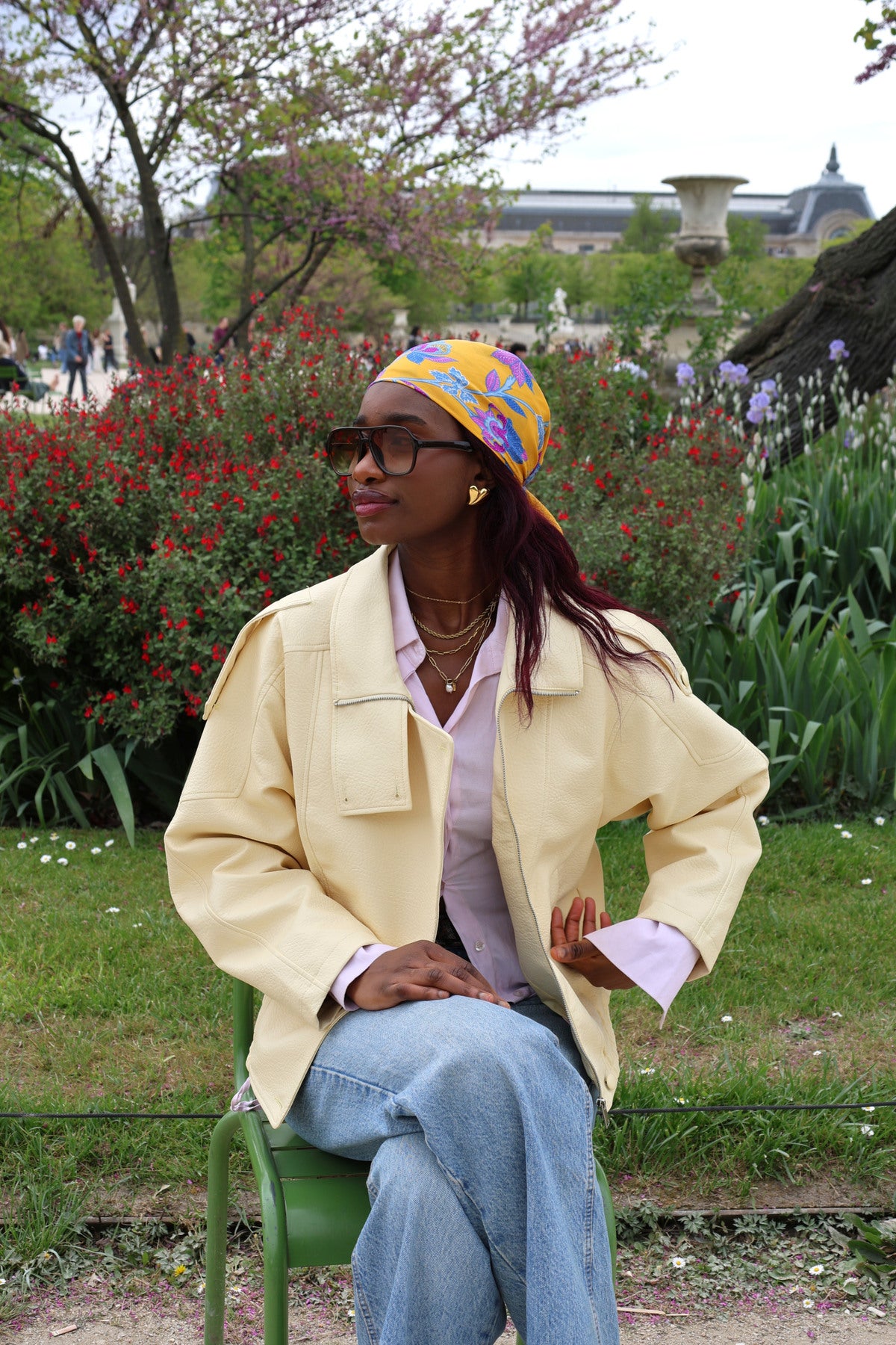 Faux Leather Jacket Lemon