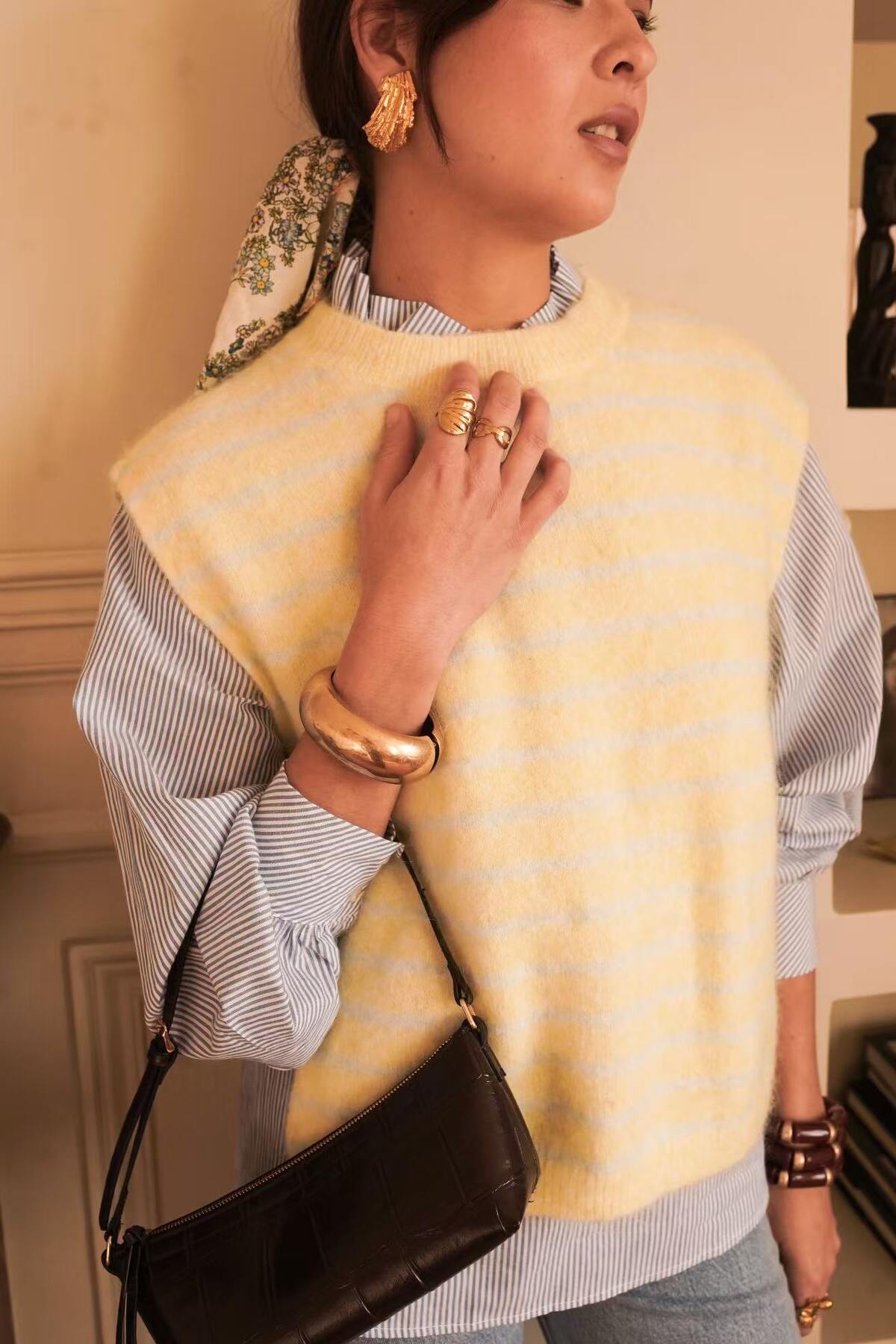 Slipover Yellow Blue Stripe