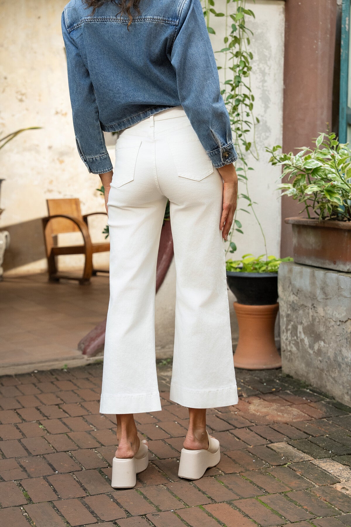 Gasparette Wide Jeans White