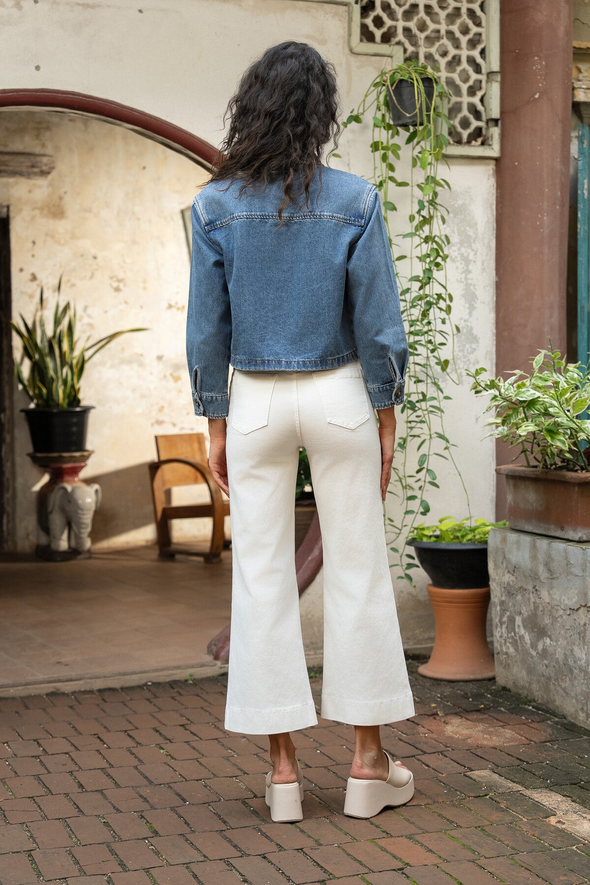 Gasparette Wide Jeans White