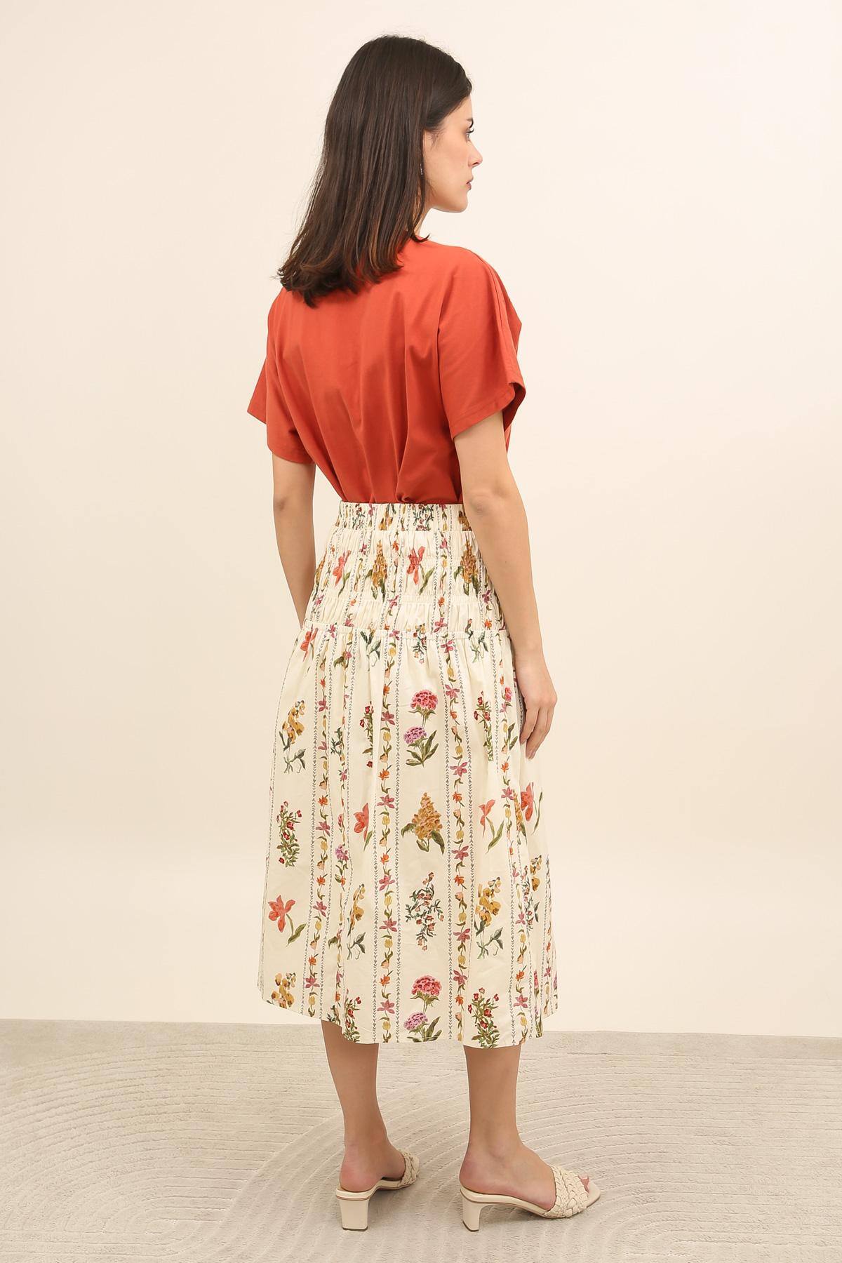 Floral Midi Skirt