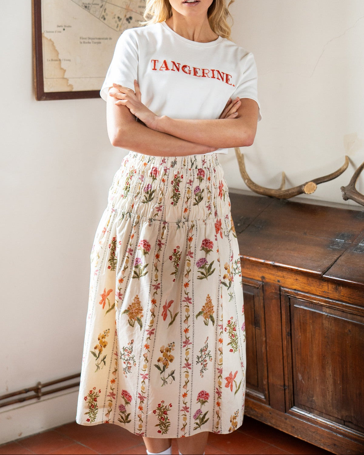 Floral Midi Skirt