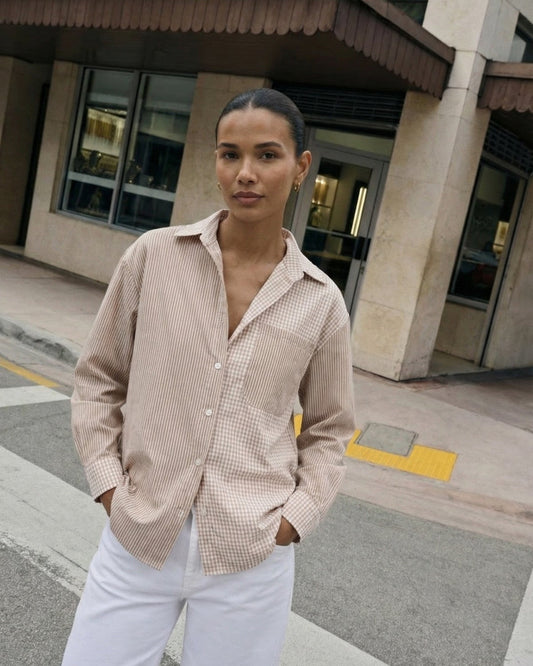 Two Tone Shirt Brown