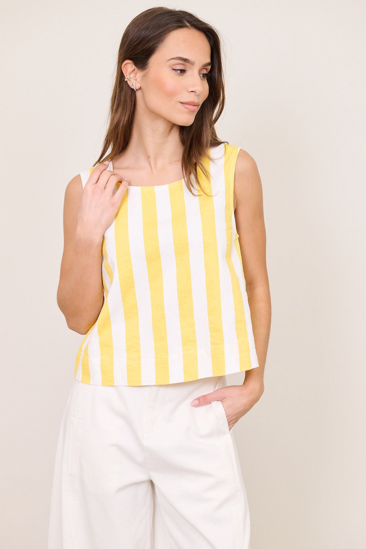 Lemon Striped Top