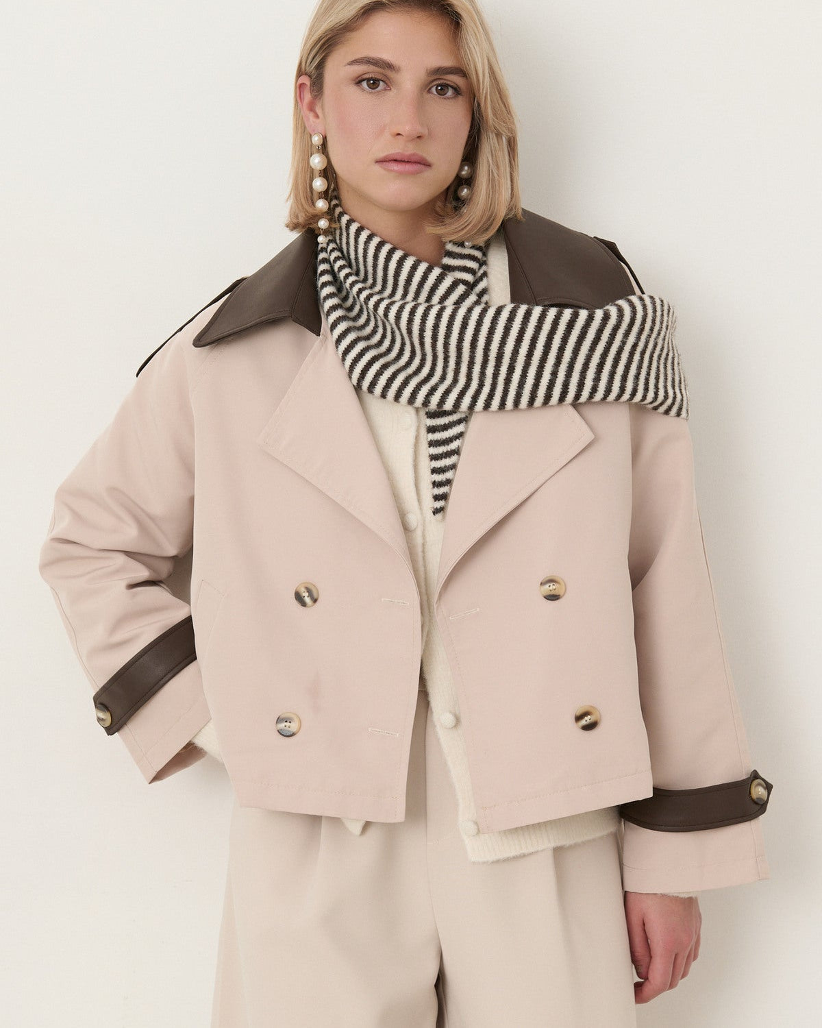 Two Tone Trench Coat